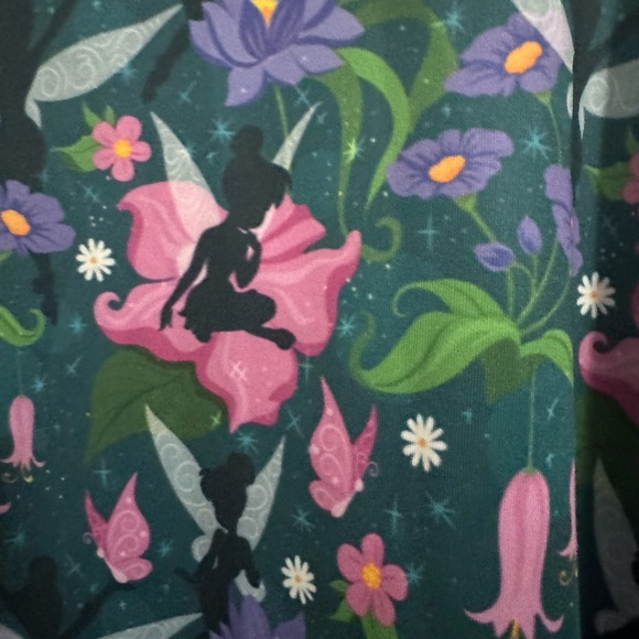 Green Floral Fairy Print Dress with Pink & Purple Accents - Picture 2 of 4